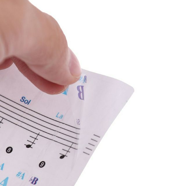 Sticker âm nhạc màu sắc dán Piano, Organ, Keyboard