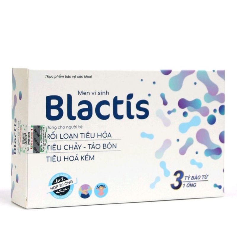 Men vi sinh Blactis 3 tỷ lợi khuẩn ⚡ Tặng quà ⚡ Hộp 20 ống Cho người rối loạn tiêu hóa, táo bón
