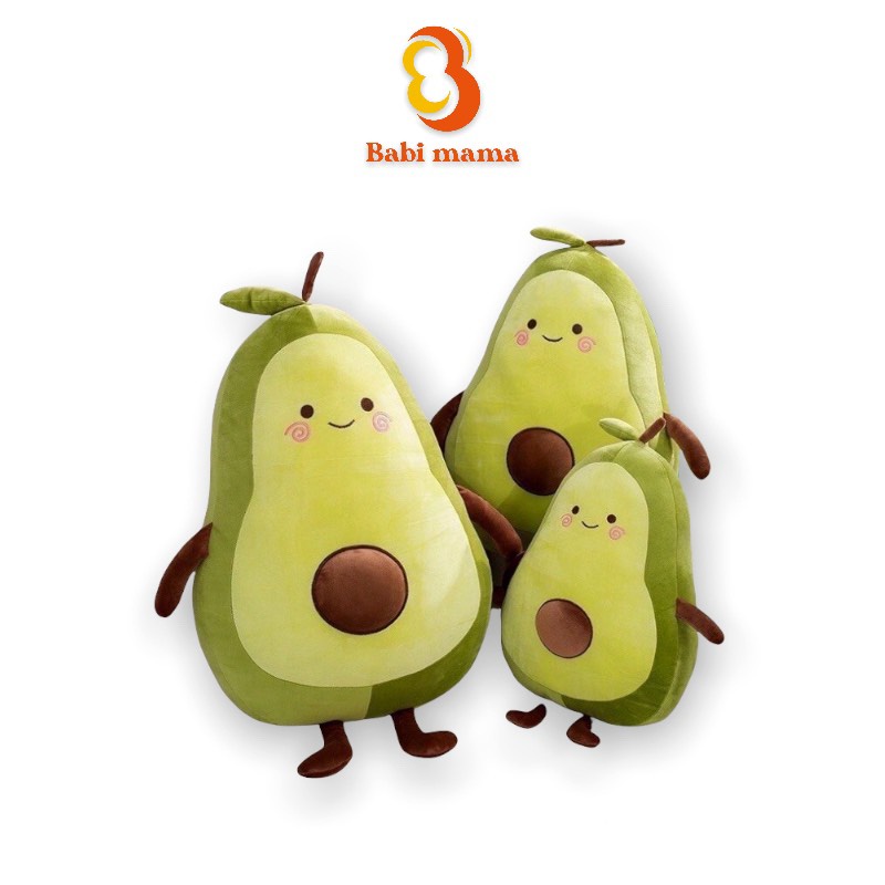 Gấu Bông Trái Bơ Tròn Nhỏ Cho Bé Xinh Cute 15cm Babi Mama G12.1