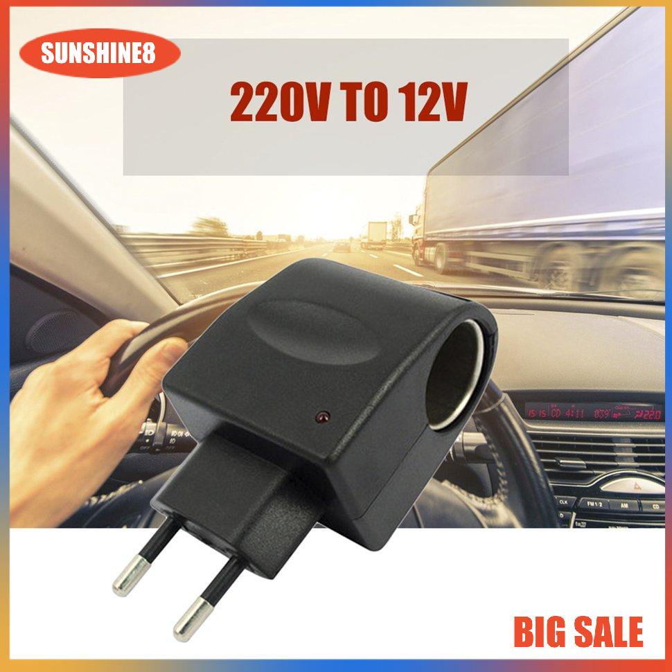 【SUN】220V AC to 12V DC Car Auto Power Converter Adapter Cigarette Lighter Socket