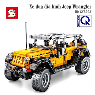 Đồ chơi lắp ráp xe technic mô hình xe địa hình jeep wrangler - sy block 8203