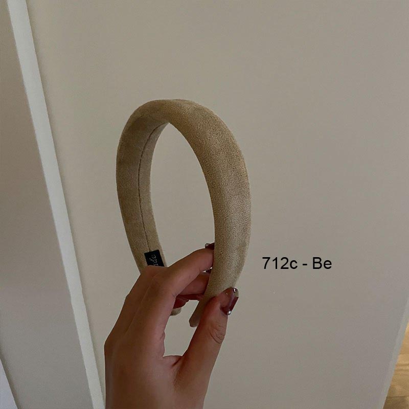 (0712) Băng Đô Bờm Tóc Da Lộn Cổ Điển Đơn Giản Thu Hút