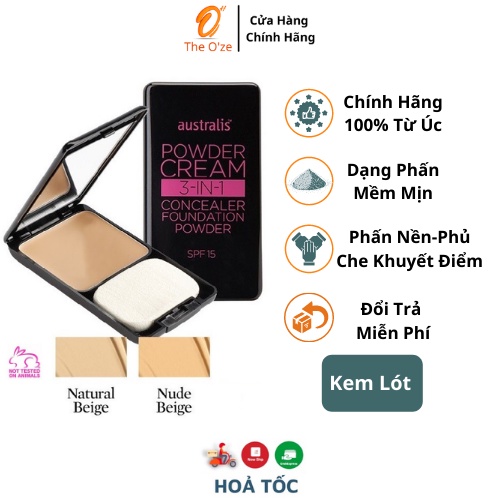 Phấn Nền Dạng Kem Có Độ Che Phủ Cao, Mềm Mịn, Kết Hợp 3 Chức Năng Kem Nền-Che Khuyết Điểm, Powder Cream 3 In 1