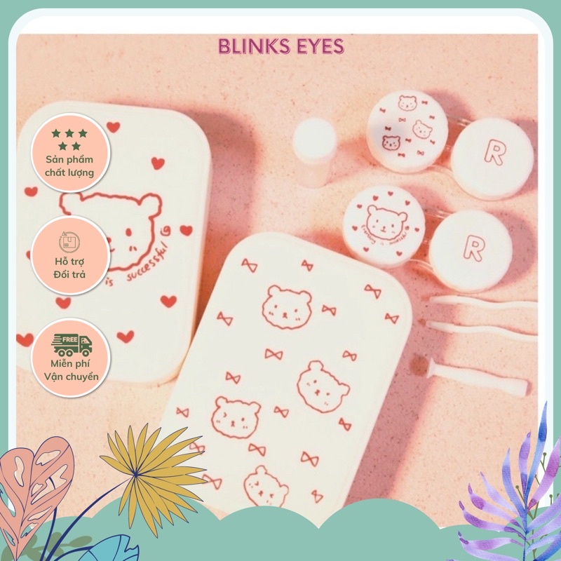Khay Kính Áp Tròng Đôi Gấu - Khay Lens