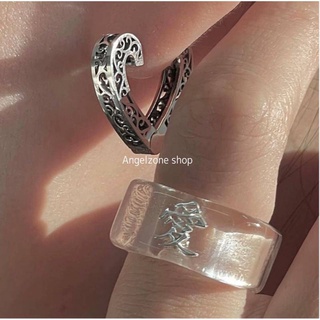 Hollow out Heart heart heart earrings Punk hip hop street heart earrings