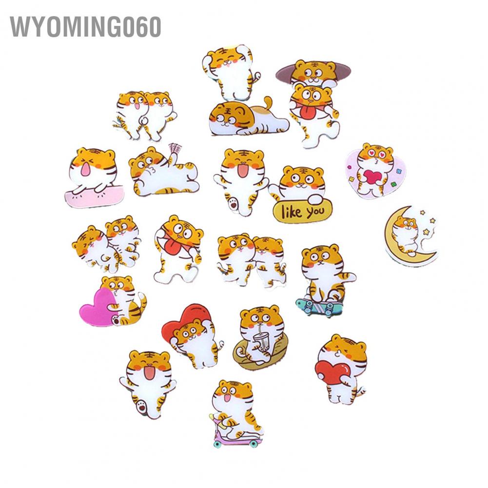 Ghim Cài Áo Bằng Acrylic Bền Bỉ Họa Tiết Hổ Hoạt Hình Wyoming060