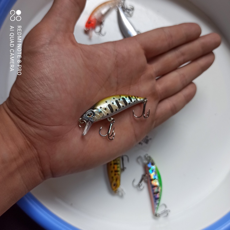 Mồi giả câu lure cá chày suối cá mương Mi 50SS minnow 5cm/5gr