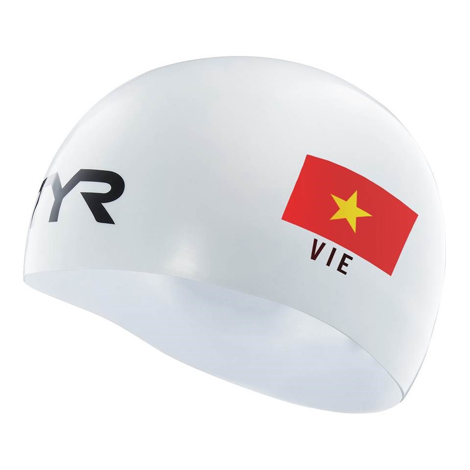 Nón bơi thi đấu TYR Custom Blade Silicone Caps with Vietnam National Flag