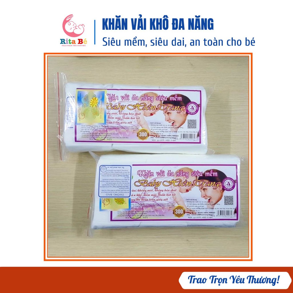 Khăn vải khô đa năng Hiền Trang loại 300 tờ