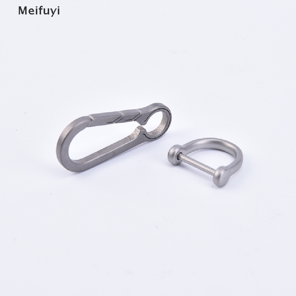 [Meifuyi] Titanium Buckles EDC Outdoor Tool Titanium Alloy Keychain Buckle Key Ring VN439