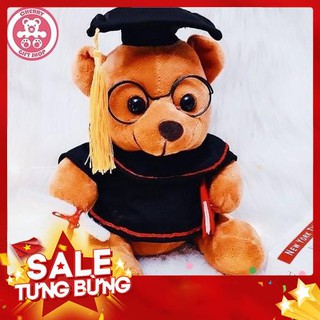 Gấu Bông Tốt Nghiệp Lông Mịn 25cm - Qùa lưu niệm