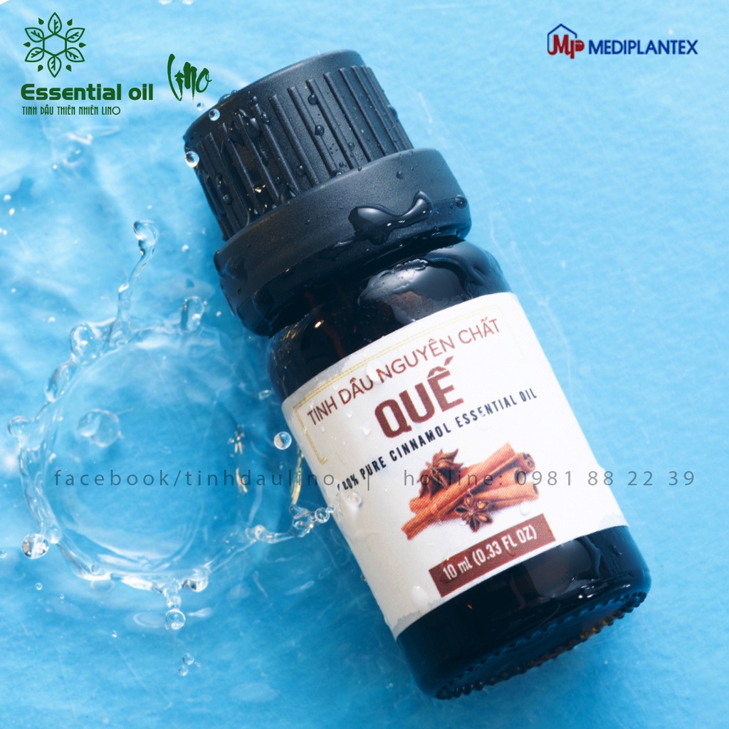 Tinh dầu quế LINO 10ml, tinh dầu thiên nhiên nguyên chất từ công ty dược Mediplantex giúp thơm phòng, khử mùi, khử khuẩn