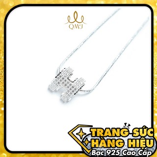 Dây chuyền bạc QMJ Chữ H cá tính bạc 925 cao cấp - Q133