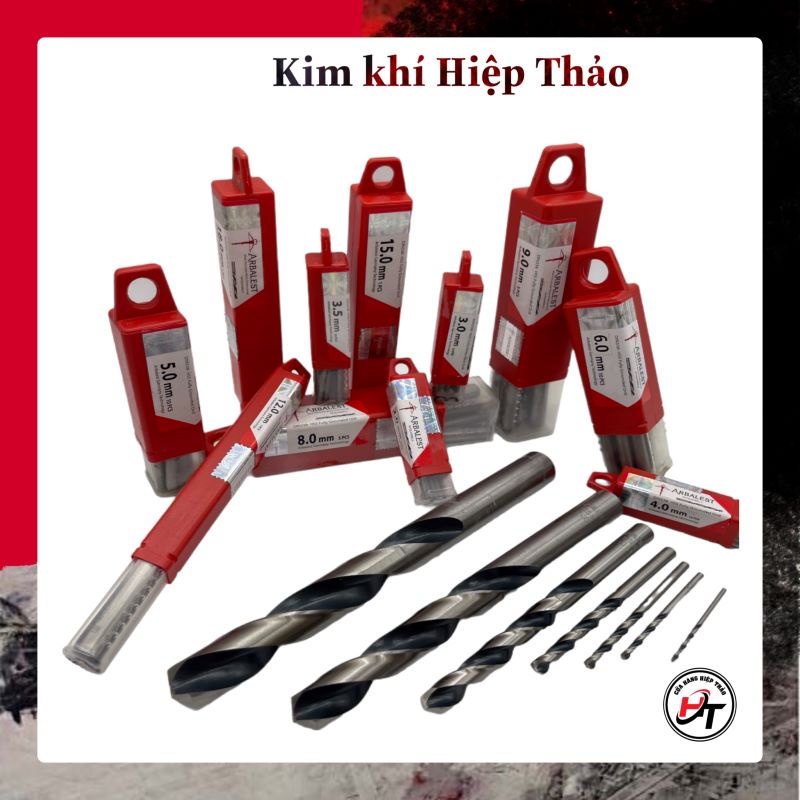 Mũi khoan inox xịn mini khoan sắt gỗ thép gió ARBALEST chính hãng 1mm 7,5mm