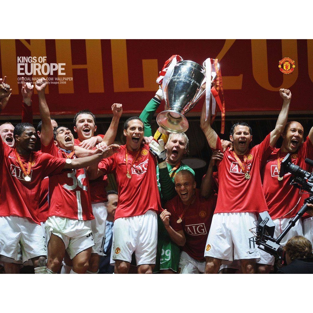 Bộ quần áo thể thao,áo đá bóng,áo thi đấu,đá banh Manchester United sân nhà,MU đỏ AIG 2007 - 2008 Hàng cao cấp nhất.
