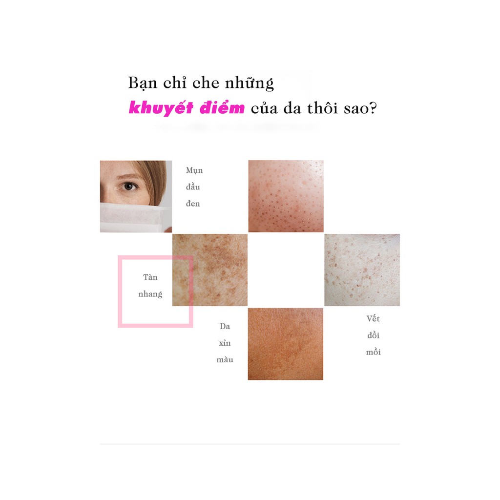 Thanh che khuyết điểm 2 đầu kèm cọ tán Elroel Blanc Cover Mela MX