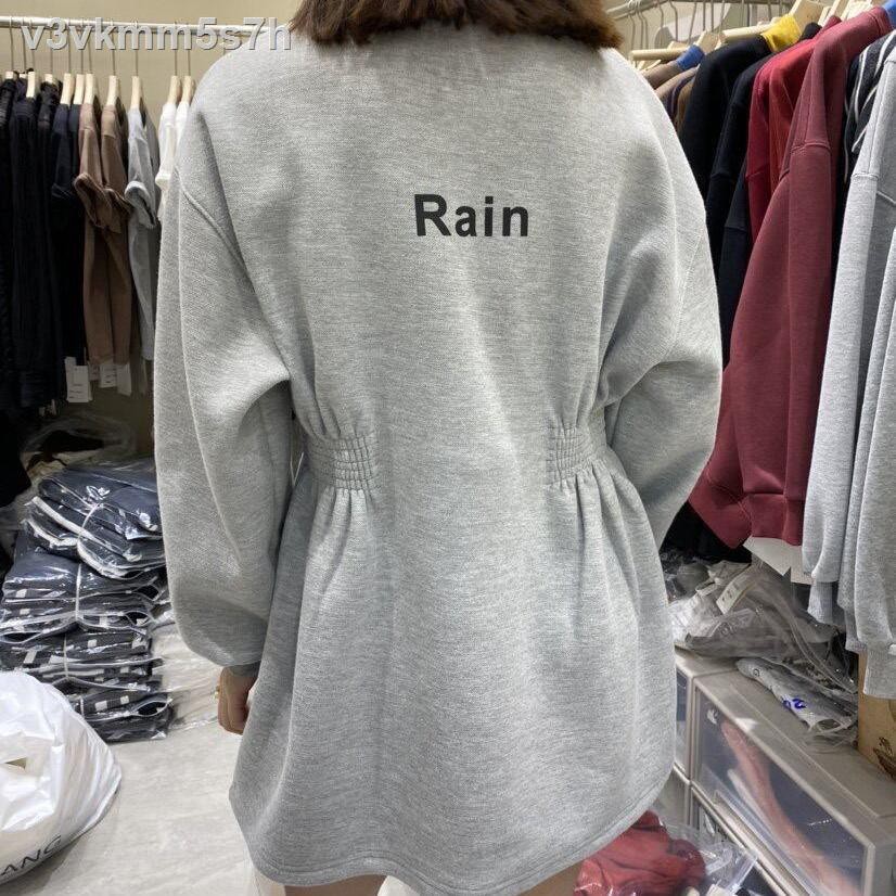 Korean version of the autumn and winter new round neck waist was thinner in long letter casual sweater dress women plus | BigBuy360 - bigbuy360.vn