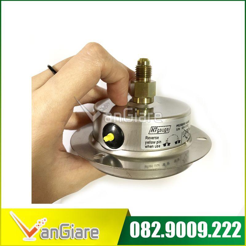 Đồng hồ đo áp suất NH3 Amoniac điện lạnh âm dương HTgauge, có dầu