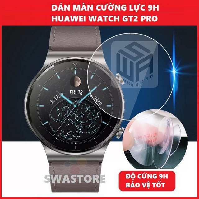 Dán màn hình cường lực 9H đồng hồ Huawei Watch GT2 Pro, bảo vệ tuyệt đối, SWASTORE