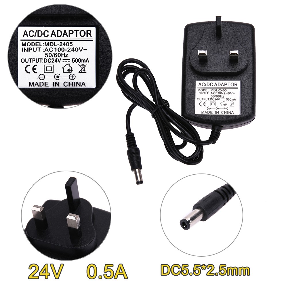 [mkchung] DC24V 0.5A Adapter AC 100V-240V to DC 24V Converter Power Supply Adapter 5.