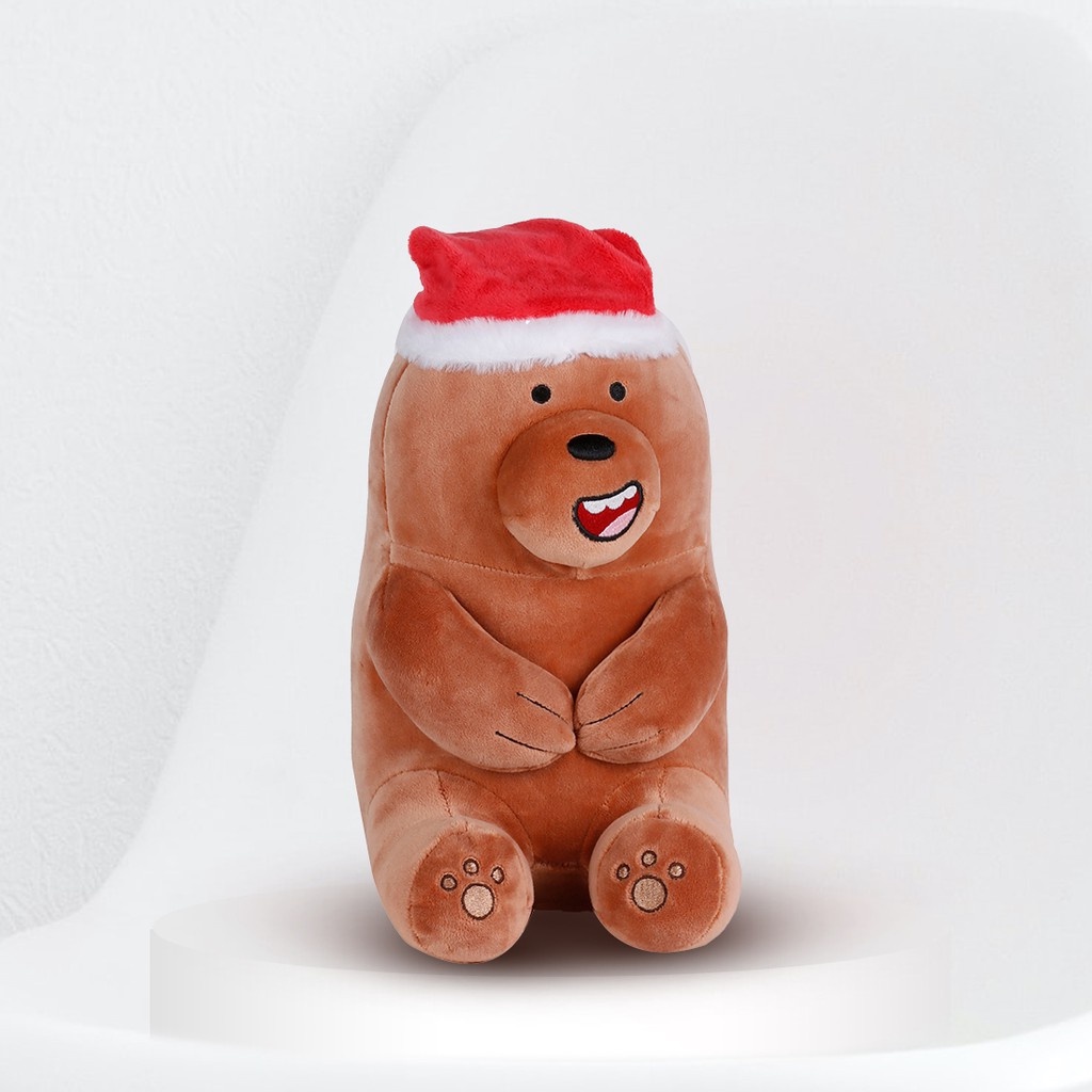 Thú bông Miniso Bare Bears Plush hình chú gấu đầu bếp Christmas Gift Quà giáng sinh