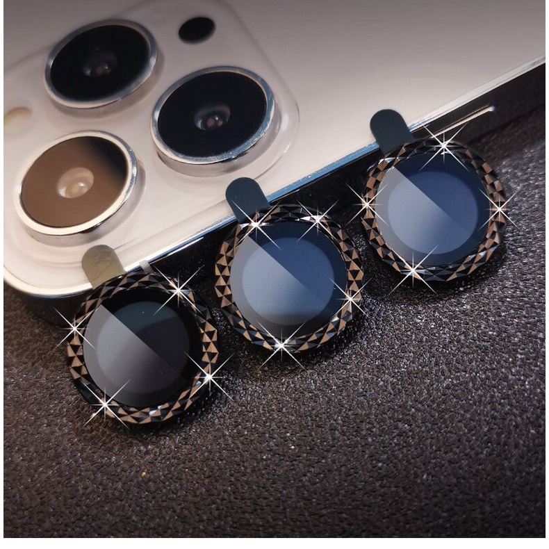 Dán bảo vệ cam 3D cho iPhone 11 Pro Max, 12 Pro Max, 12 Mini, 13 Pro Max, 13 Mini - Chất liệu Titan không gây yếu sóng