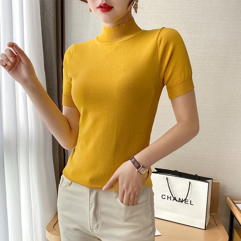 Áo Thun Nữ Ngắn Tay Cổ Tròn Thiết Kế Mới Năng Động Thời Trang
