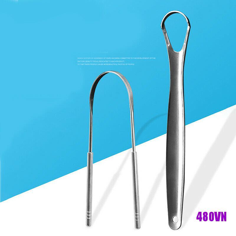 Set 2 Dụng Cụ Vệ Sinh Lưỡi Bằng Thép Không Gỉ Chất Lượng Cao