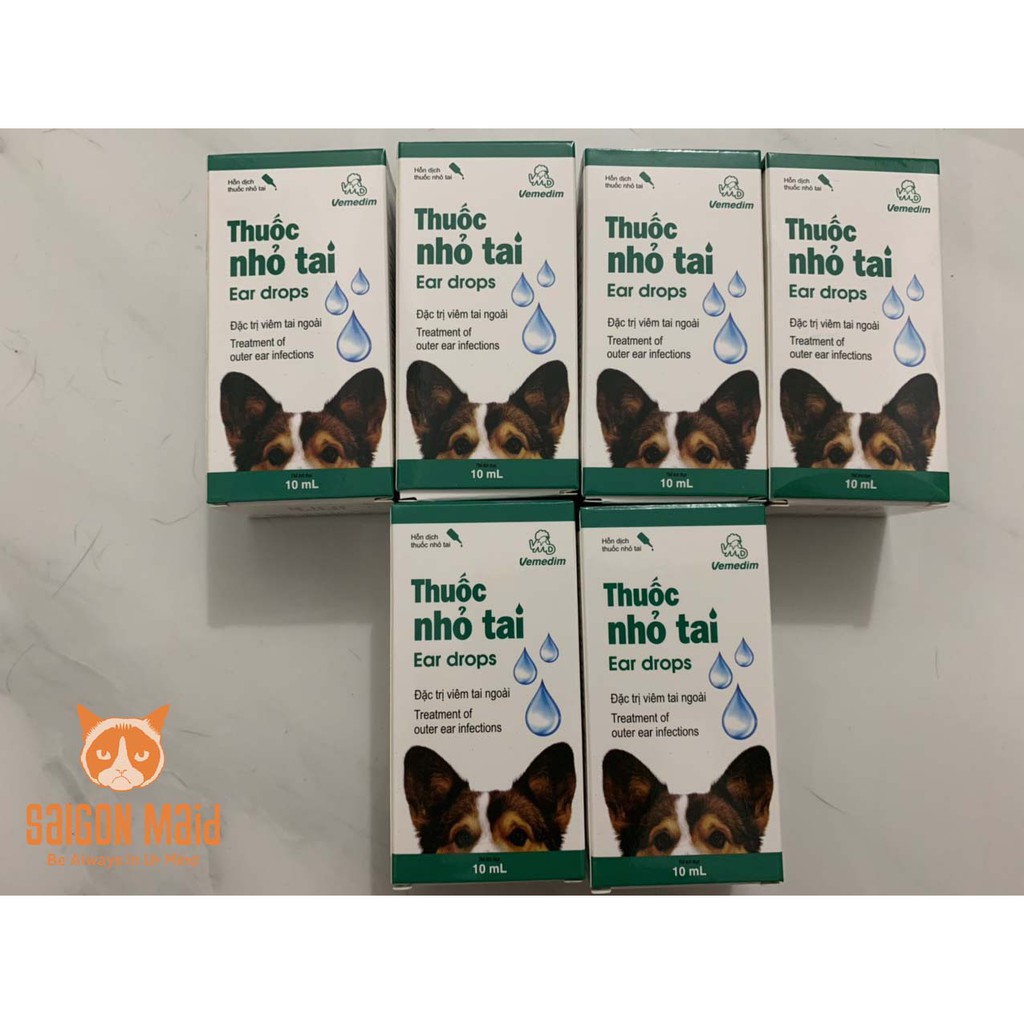 Thuốc nhỏ tai VEMEDIM điều trị viêm tai ngoài trên chó mèo (10ml)