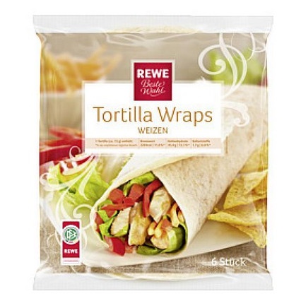 Vỏ bánh Tortilla hiệu REWE gói 432g/ 6 chiếc