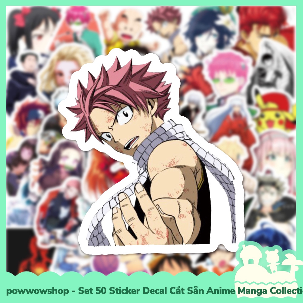 [Sẵn VN - Hỏa Tốc] Set 50 Sticker Mini Decal Dán Trang Trí Vật Dụng Mẫu Nhân Vật Anime Manga Tổng Hộp Collection