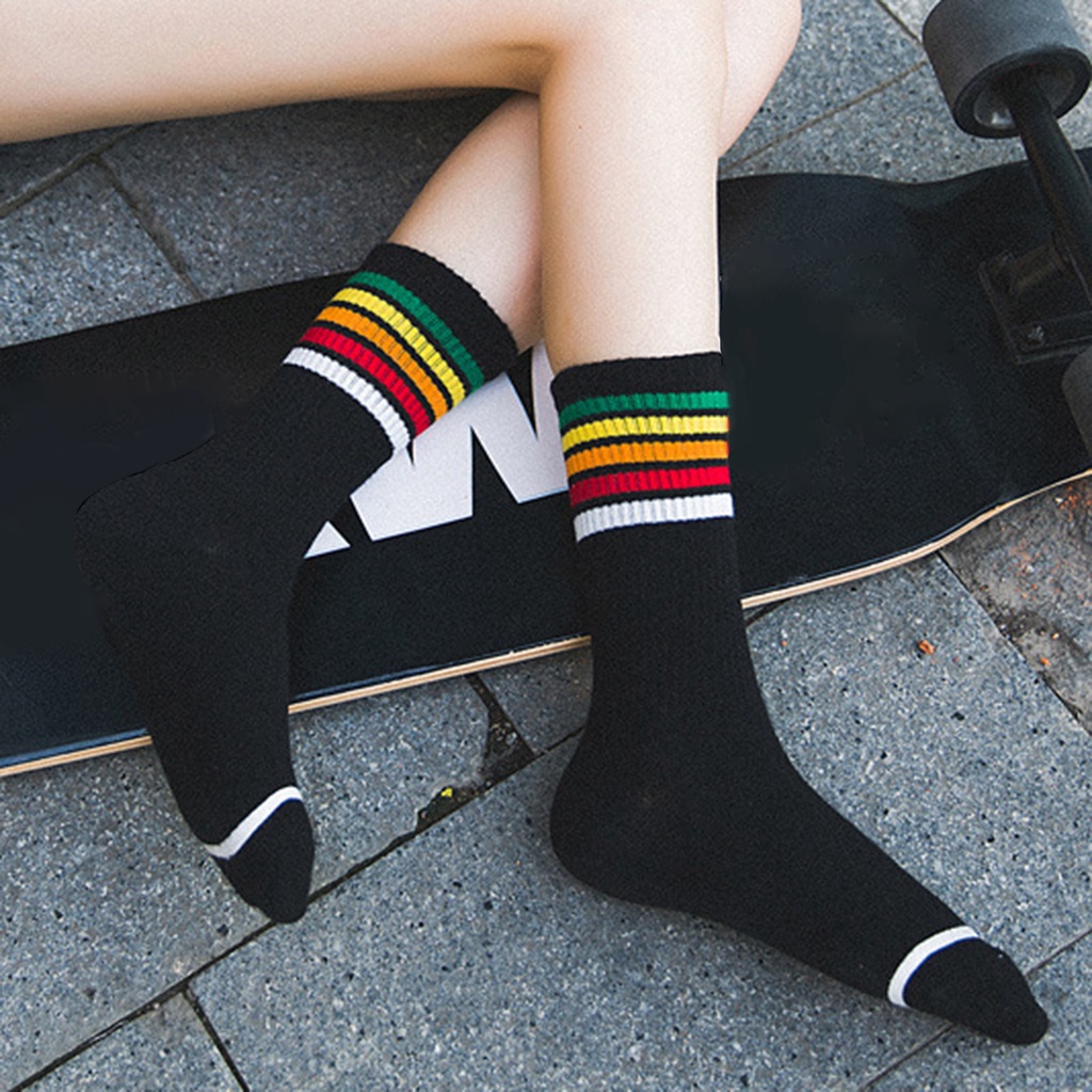 Vớ Nữ Thoáng Khí Họa Tiết Sọc Ngang Thời Trang Cao Cấp