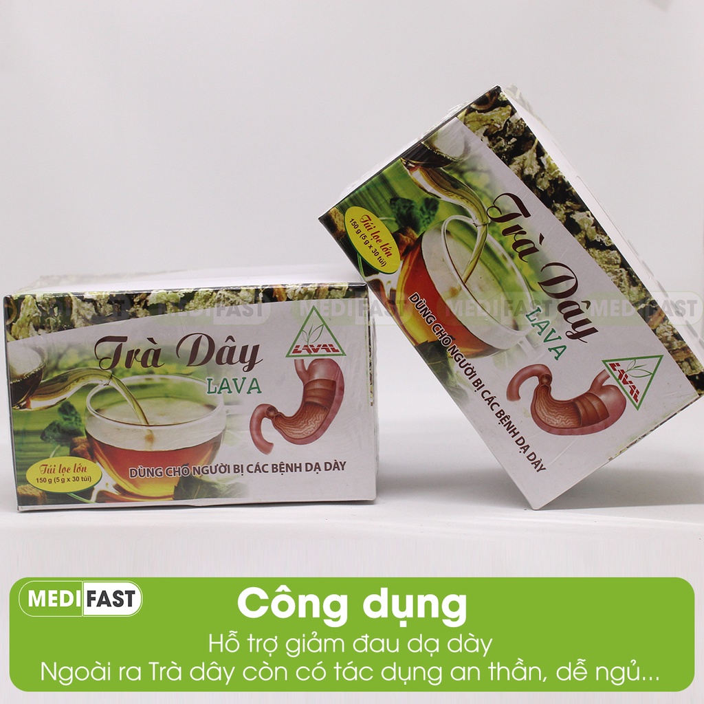 Trà Dây Lava - Dùng cho người bị các bệnh dạ dày - Hộp 30 túi lọc lớn