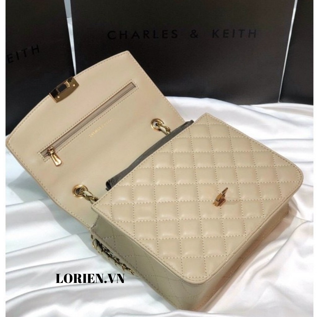 Túi xách nữ đeo chéo trần ô khoá gập xuất dư  size 24 hot hit có LOGO quai đan lụa mềm đẹp hàng cao cấp giá rẻ-LORIEN | BigBuy360 - bigbuy360.vn