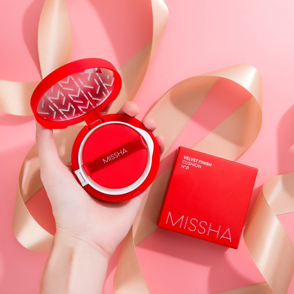 Phấn Nước Mềm Mịn MISSHA Velvet Finish Cushion SPF50 PA+++ - Vỏ đỏ | BigBuy360 - bigbuy360.vn