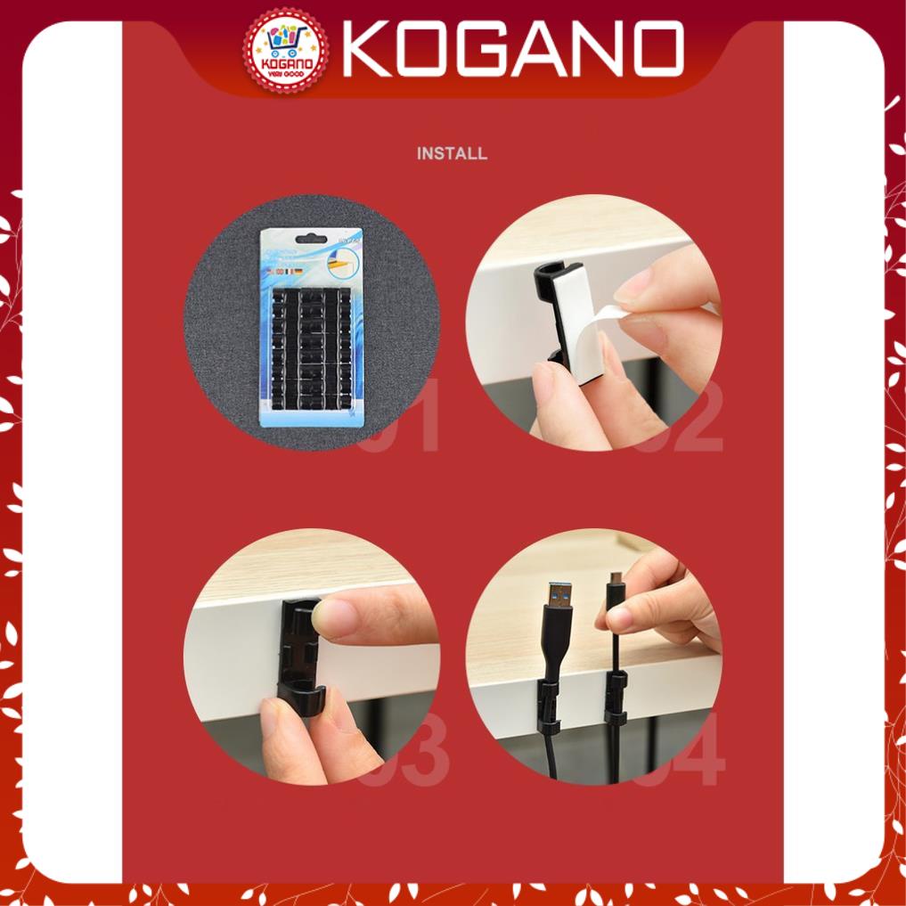 Nẹp dây điện KOGANO luồn dây điện, sạc, chuột, bàn phím gọn gàng bàn làm việc HG-001200