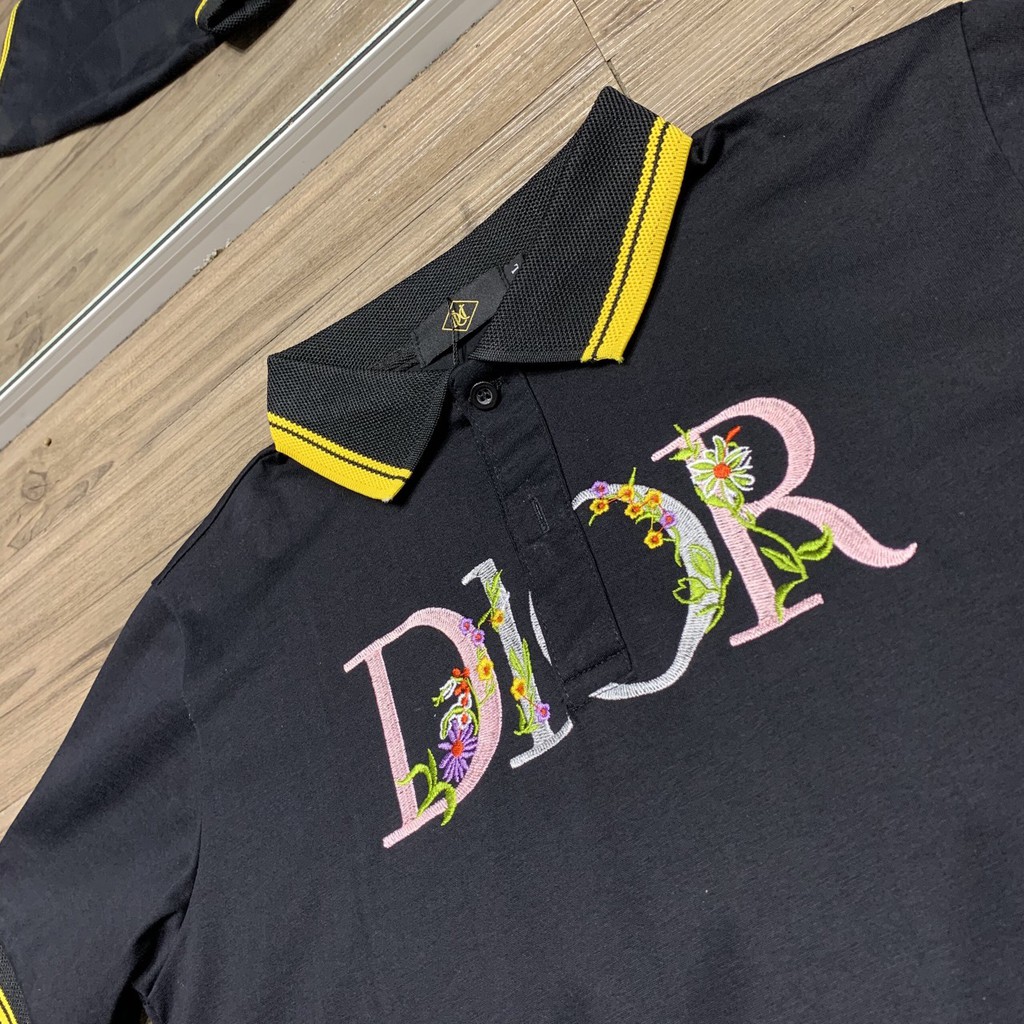 Áo thun cổ trụ áo thêu nổi (chất cotton 100% vải dày cực mát) | BigBuy360 - bigbuy360.vn