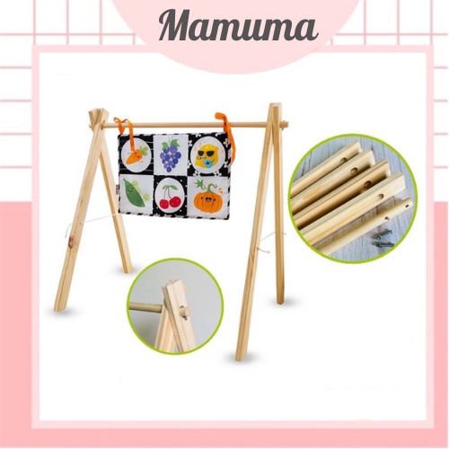Kệ chữ A cho bé sơ sinh Lalala Baby, đồ chơi treo nôi chắc chắn, an toàn, hoả tốc - Mamuma Home