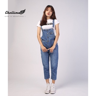 Yếm jean dài nữ Chollima 5 cúc YJ012 phong cách hàn quốc trẻ trung năng động