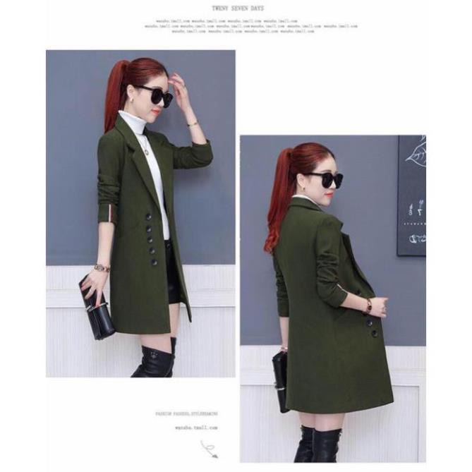 Aó Khoác Dạ Dài Cổ Vest Cao Cấp Nút Dọc Hai Lớp Siêu Ấm Hàng Quảng Châu | BigBuy360 - bigbuy360.vn