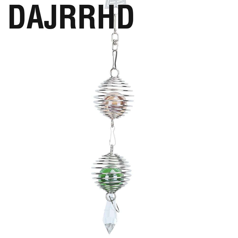 Dajrrhd Wind Chimes  Christmas Tree Shape Crystal Ball Outdoor Decor for Party Yard Office