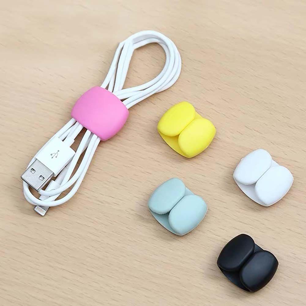 Dụng Cụ Quấn Dây Cáp Bằng Silicone Nhỏ Gọn Dành Cho Chuột / Tai Nghe Trang Trí Bàn Làm Việc