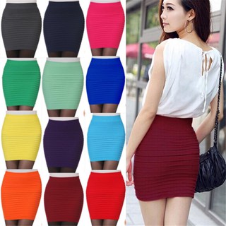 Chân váy bút chì dáng ngắn lưng thun co giãn thời trang cho nữ