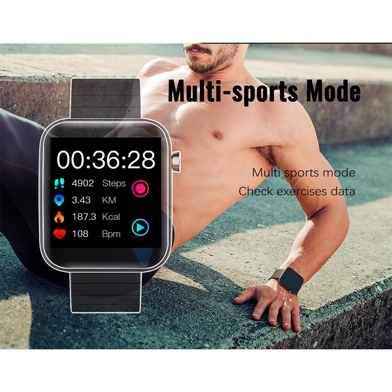 Đồng Hồ Thể Thao Thông Minh Màn Hình Nhấn + Dây Đeo Trái Tim