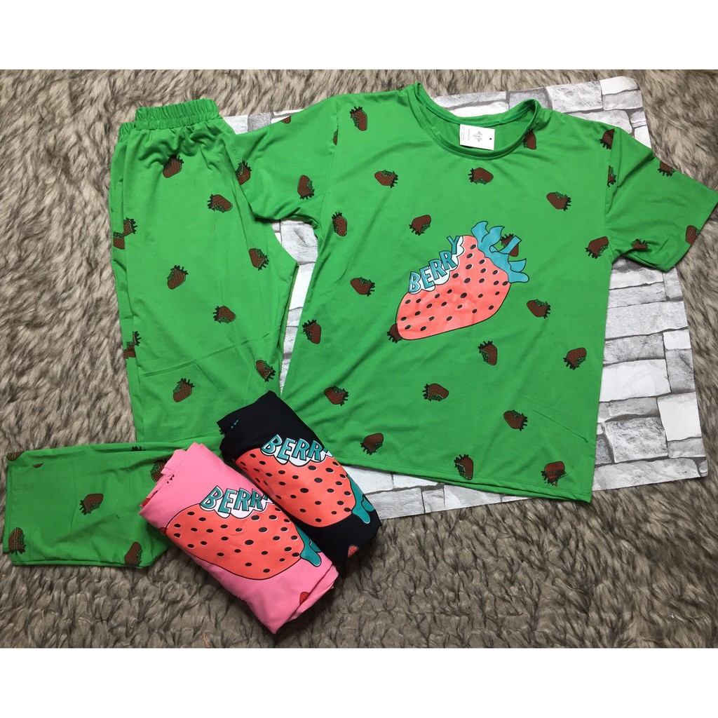 [Ảnh thật tự chụp] Đồ bộ dâu cực chất , thun cotton cực xinh giá cực sốc | BigBuy360 - bigbuy360.vn