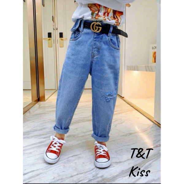 Thanh lý quần jean sang chảnh ,kèm đai cho bé size nhỡ 16_28kg