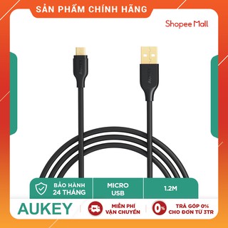 Cáp sạc micro usb aukey cb-md1 mạ vàng dài 1 mét - bảo hành 18 tháng - hàng chính hãng