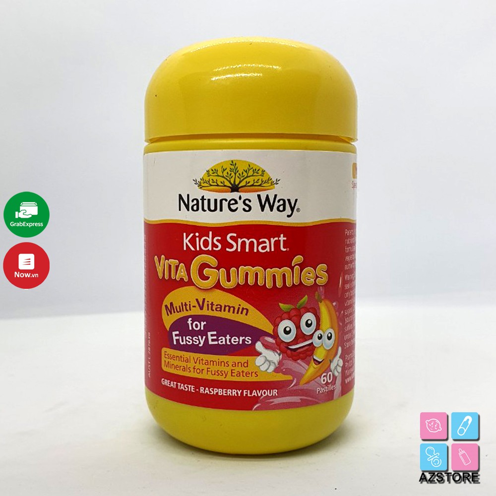 Vitamin Nature's Way Kids Smart Vita Gummies Multi-Vitamin +Vegies - Kẹo dẻo vitamin Rau Củ