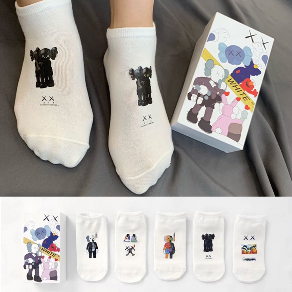 Sẵn hàng Hộp vớ KAWS Off-white unisex thời trang