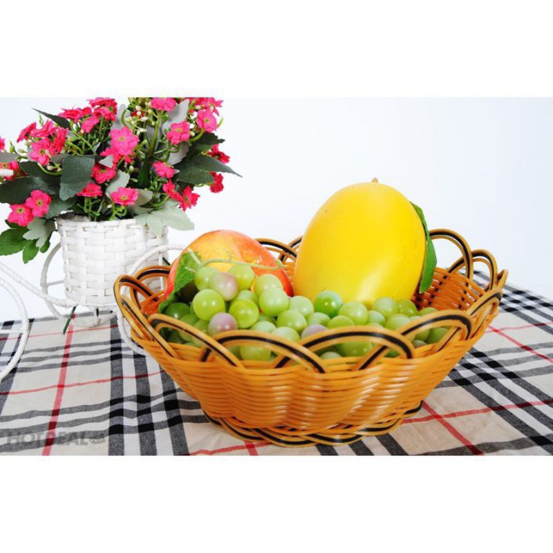 rổ nhựa mây đựng trái cây, rau củ